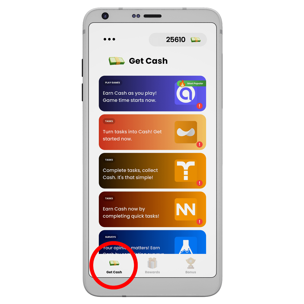 My Cash app features